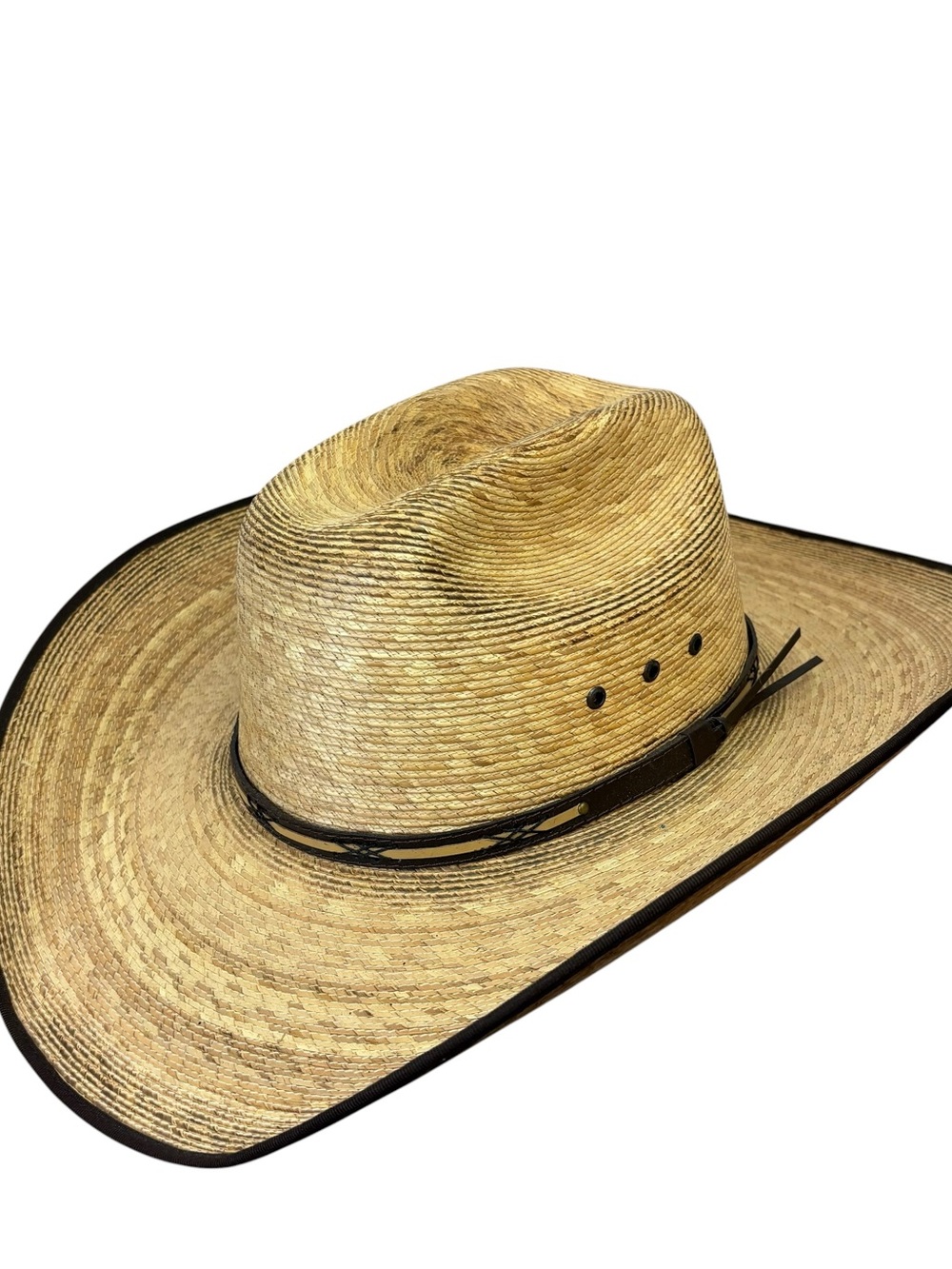 RESISTOL Jason Alden Amarillo Sky Palm Hat  Wide Brim Western 4” Men’s Sz 7-1/2